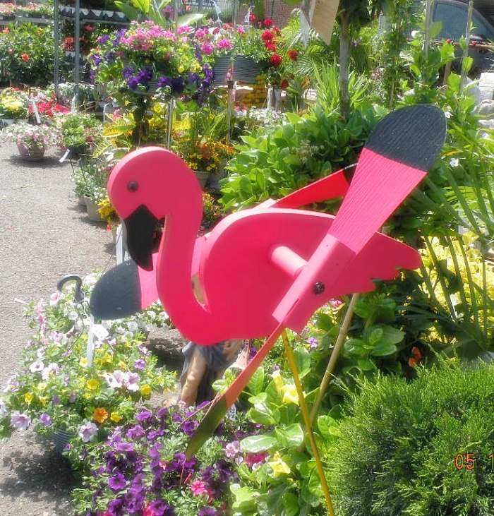 Whirlybird Flamingo Spinner w/Pole